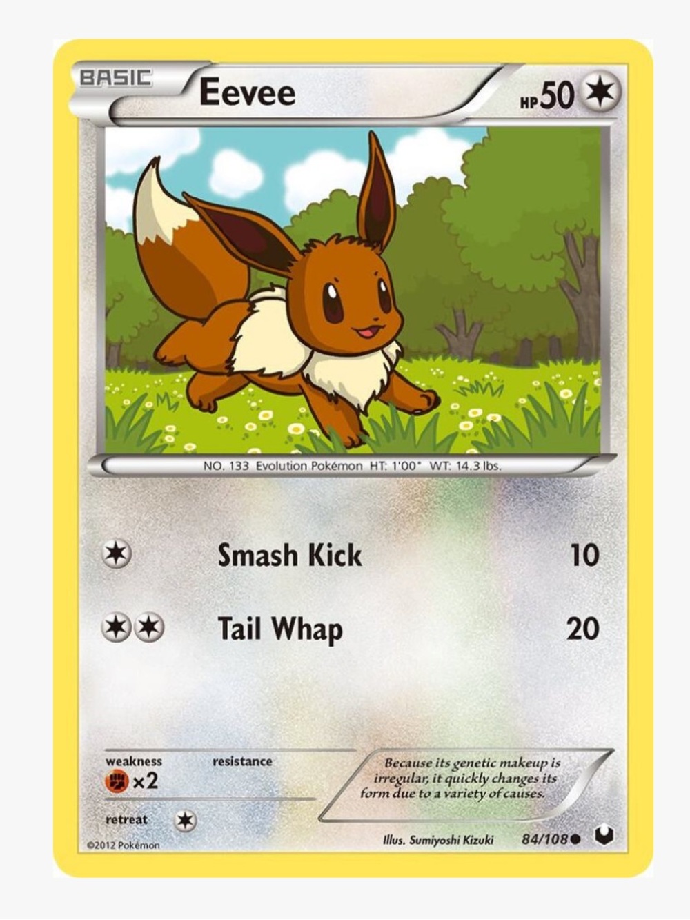 Eevee Dark Explorers Pokemon Trading Card